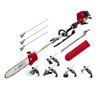 Giantz 40CC Pole Chainsaw Hedge Trimmer Brush Cutter Whipper Saw 4-Stroke 7-in-1 - Mekamart Australia