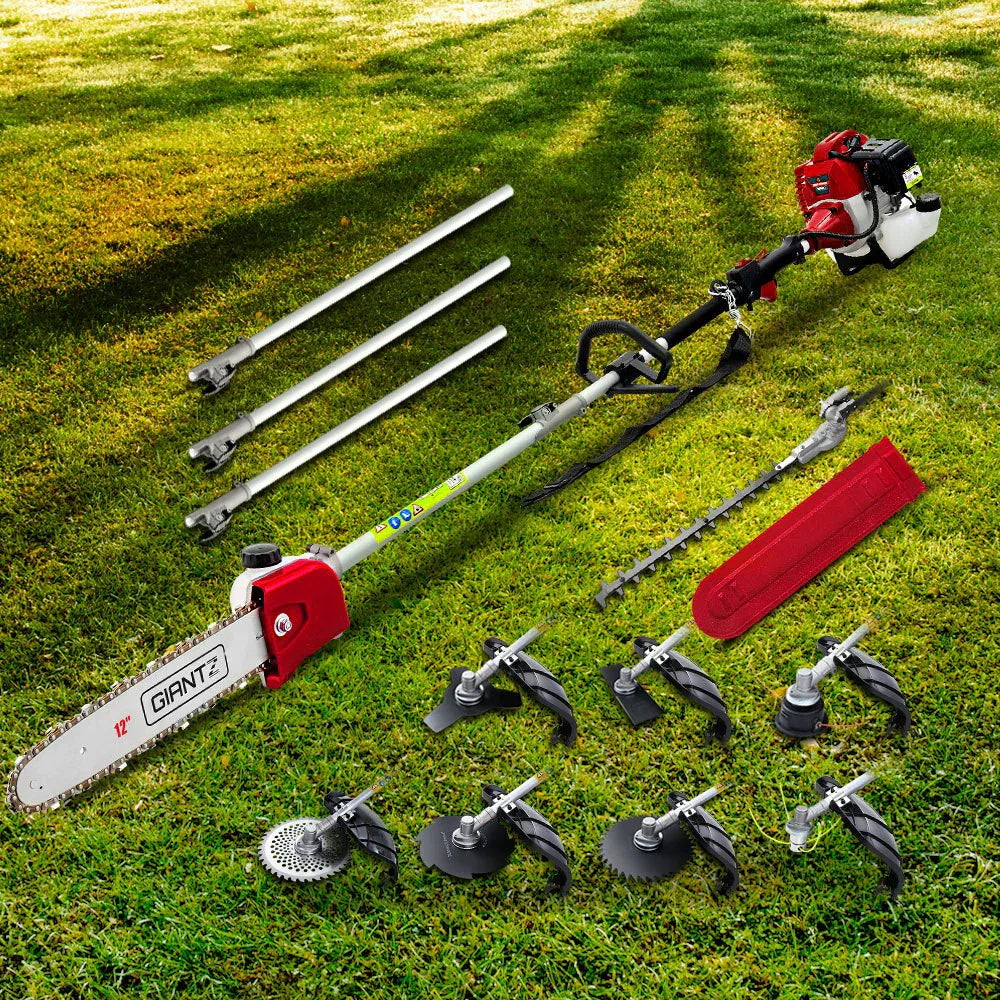 Giantz 62CC Pole Chainsaw Hedge Trimmer Brush Cutter Whipper Snipper Saw 9-in-1 - Mekamart Australia