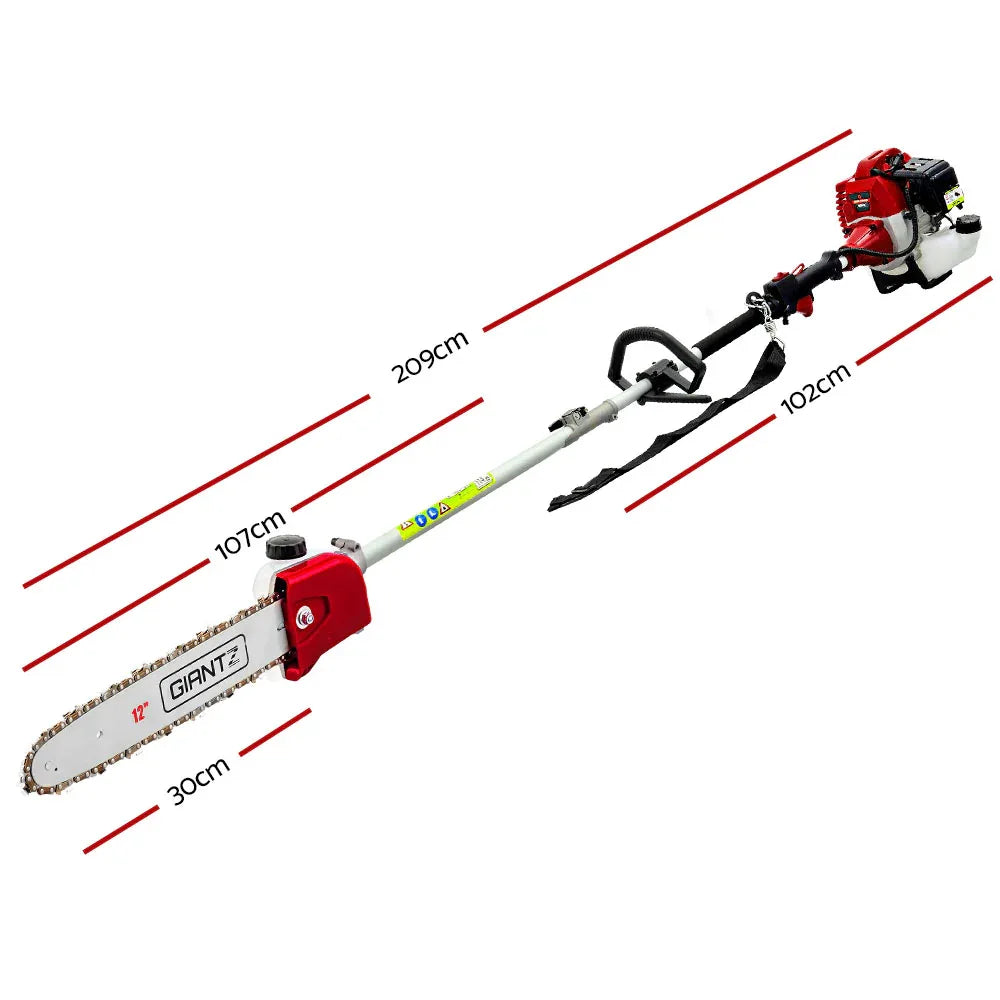 Giantz 62CC Pole Chainsaw Hedge Trimmer Brush Cutter Whipper Snipper Saw 9-in-1 - Mekamart Australia