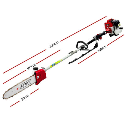 Giantz 62CC Pole Chainsaw Hedge Trimmer Brush Cutter Whipper Snipper Saw 9-in-1 - Mekamart Australia