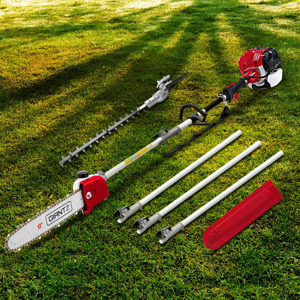 Giantz 65CC Pole Chainsaw Hedge Trimmer 12in Chain Saw 4.3m Long Reach - Mekamart Australia