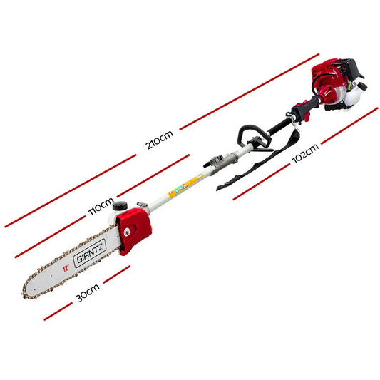 Giantz 65CC Pole Chainsaw Hedge Trimmer 12in Chain Saw 4.3m Long Reach - Mekamart Australia