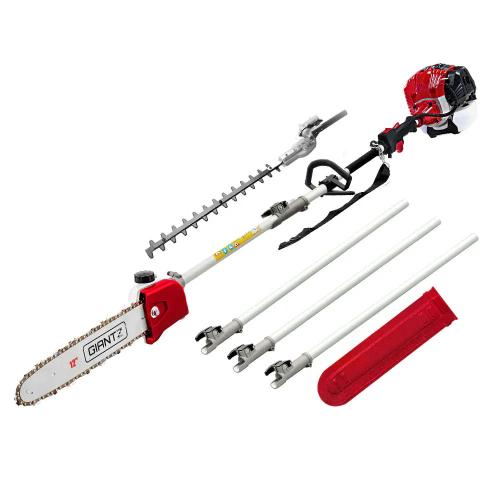 Giantz 65CC Pole Chainsaw Hedge Trimmer 12in Chain Saw 4.3m Long Reach - Mekamart Australia
