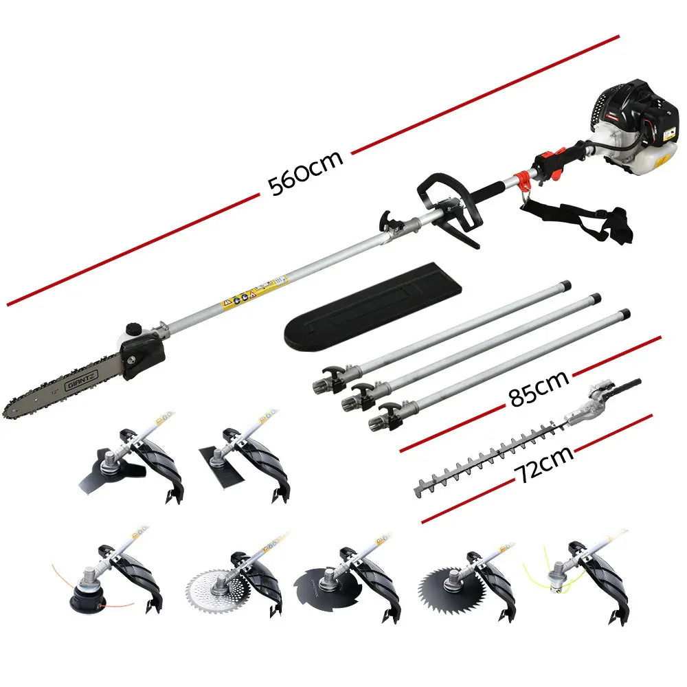 Giantz Pole Chainsaw Hedge Trimmer Brush Cutter Whipper Snipper 9 IN 1 MultiTool - Mekamart Australia