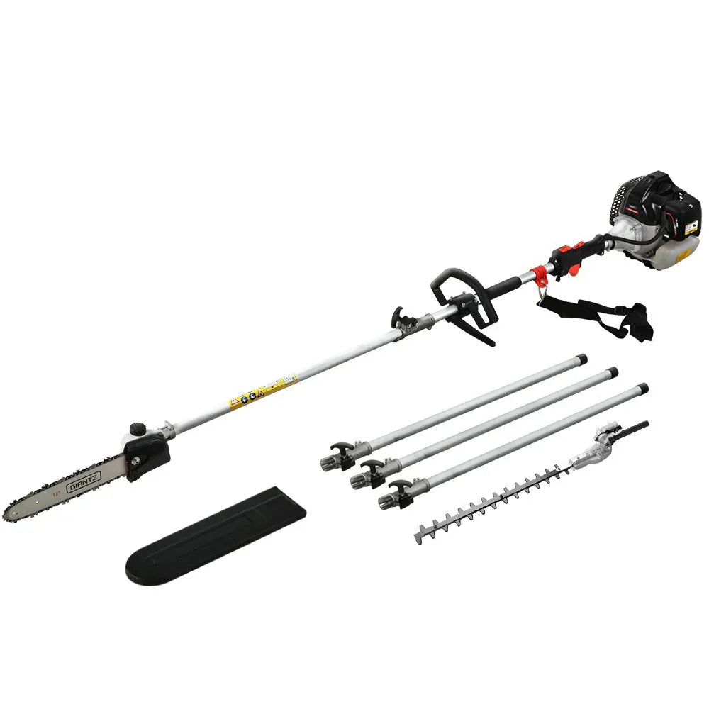 Giantz Petrol Pole Chainsaw Hedge Trimmer Pruner Chain Saw Brush Cutter Red - Mekamart Australia