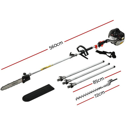 Giantz Petrol Pole Chainsaw Hedge Trimmer Pruner Chain Saw Brush Cutter Red - Mekamart Australia