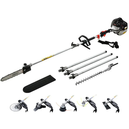 Giantz 65CC Pole Chainsaw Petrol Brush Cutter Whipper Snipper Hedge Trimmer - Mekamart Australia