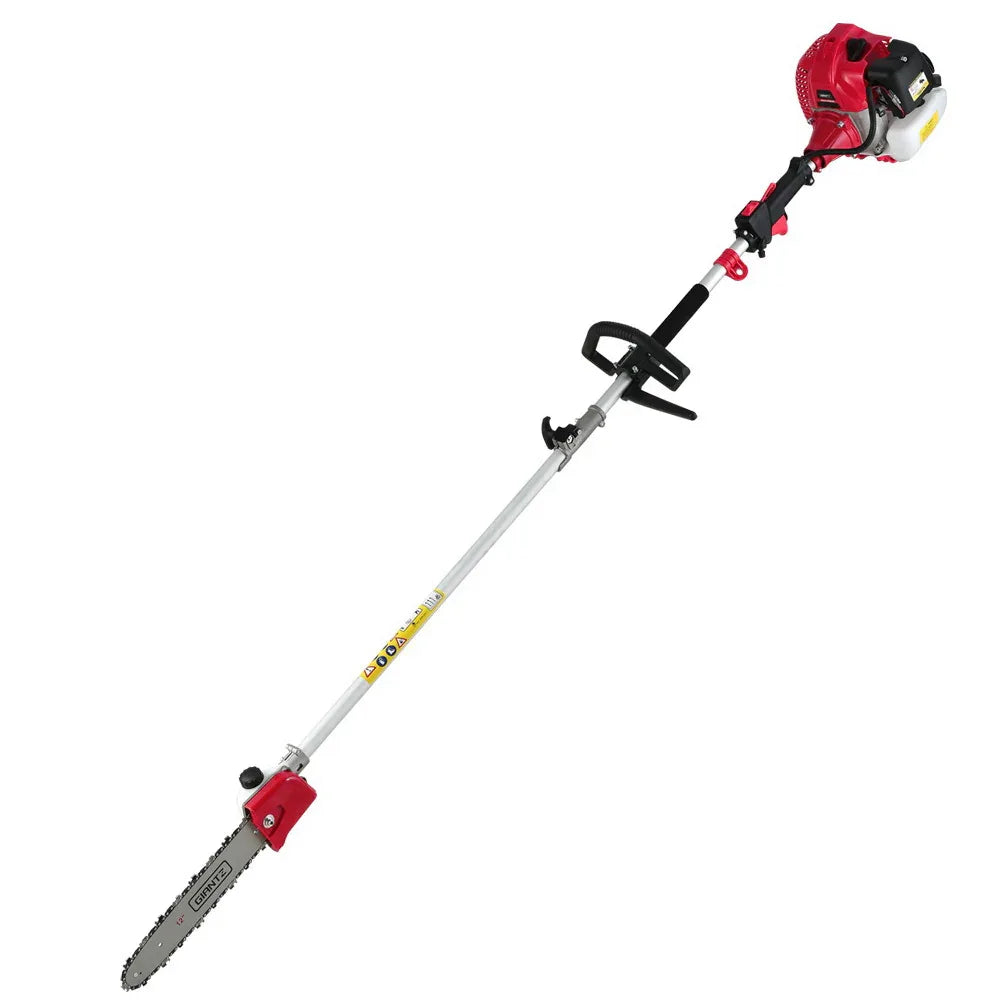 Giantz 62CC Pole Chainsaw Hedge Trimmer 12in Chain Saw 5.6m Long Reach Red - Mekamart Australia