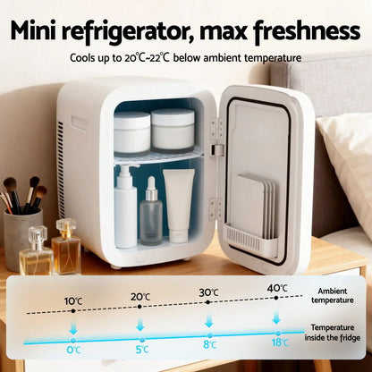 Glacio Mini Fridge Portable 22L White Electric Cooler Warmer Car Office 12V 220V - Mekamart Australia