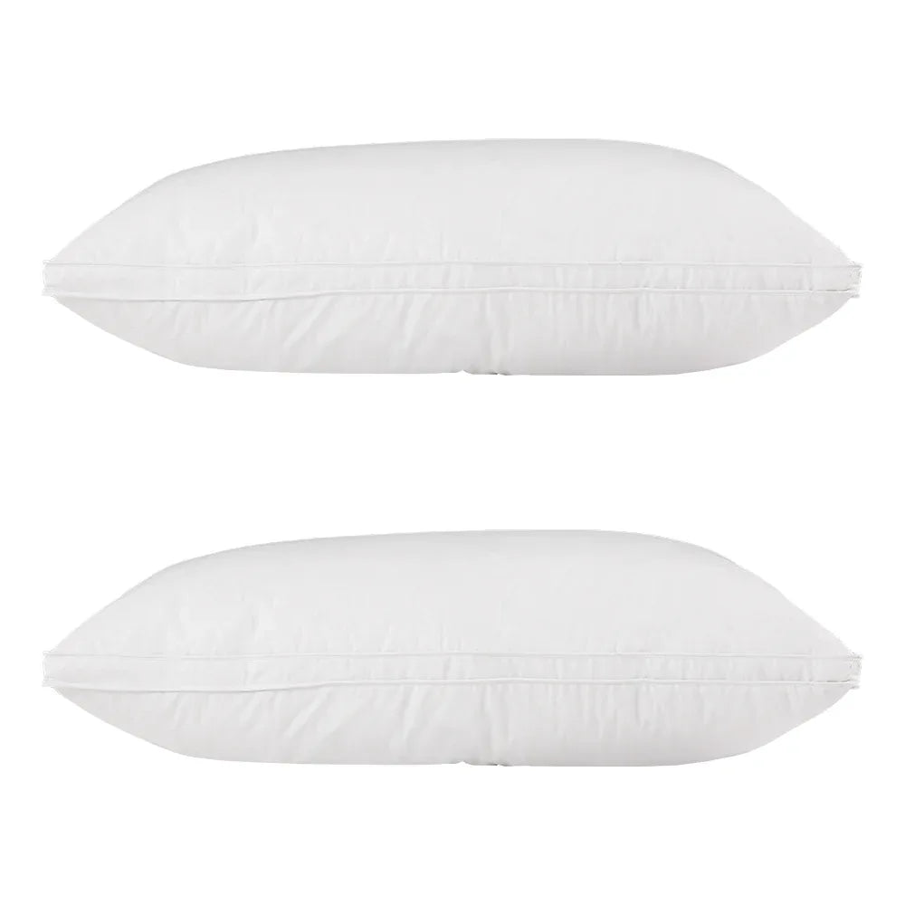 Giselle Bedding Goose Feather Down Pillow Luxury Twin Pack - Mekamart Australia