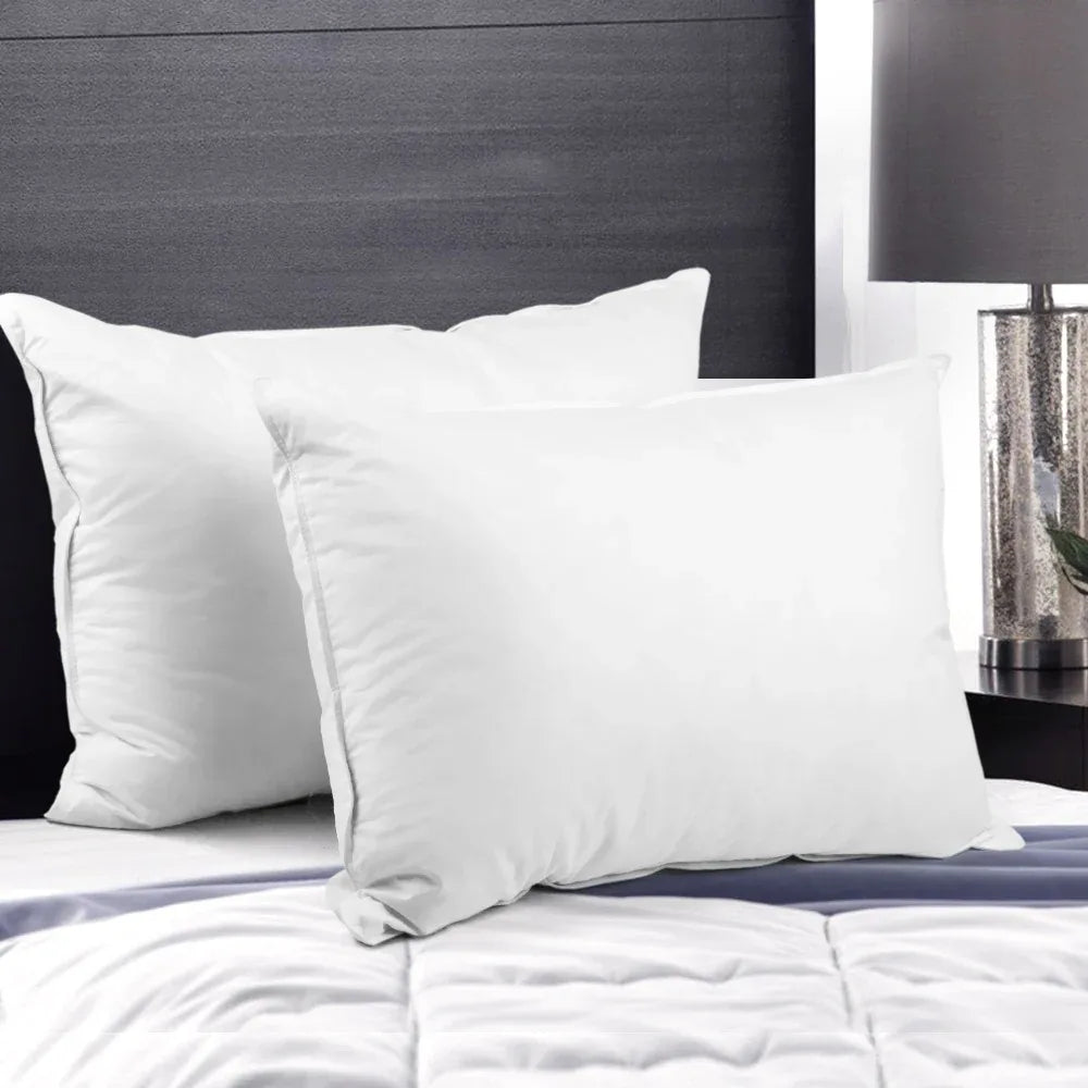 Giselle Bedding Goose Feather Down Pillow Twin Pack - Mekamart Australia