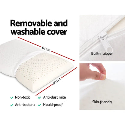 Giselle Bedding Natural Latex Pillow Classic Twin Pack - Mekamart Australia