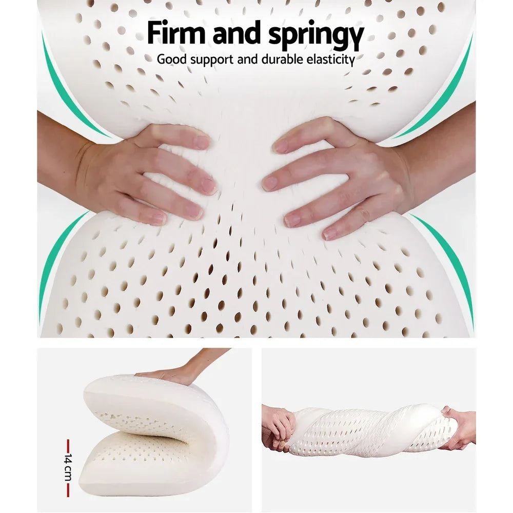 Giselle Bedding Natural Latex Pillow Classic Twin Pack - Mekamart Australia