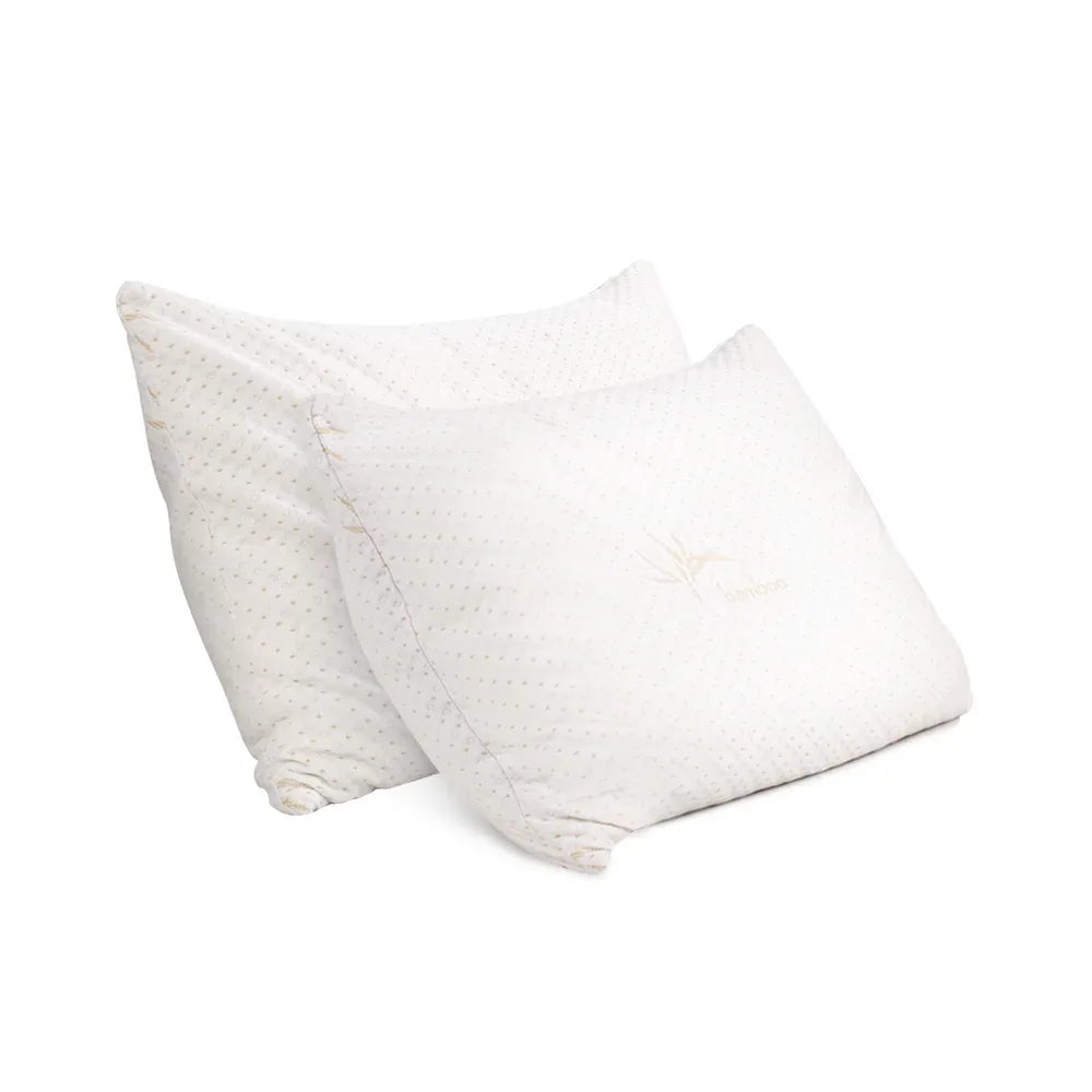 Giselle Bedding Memory Foam Pillow Bamboo Cover Twin Pack - Mekamart Australia