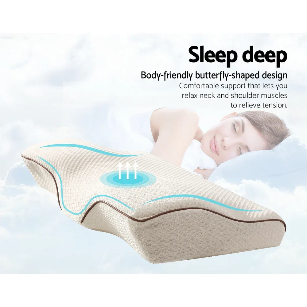 Giselle Bedding Memory Foam Contour Pillow - Mekamart Australia