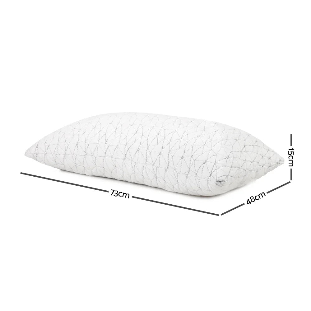 Giselle Bedding Memory Foam Pillow Single Size Twin Pack - Mekamart Australia