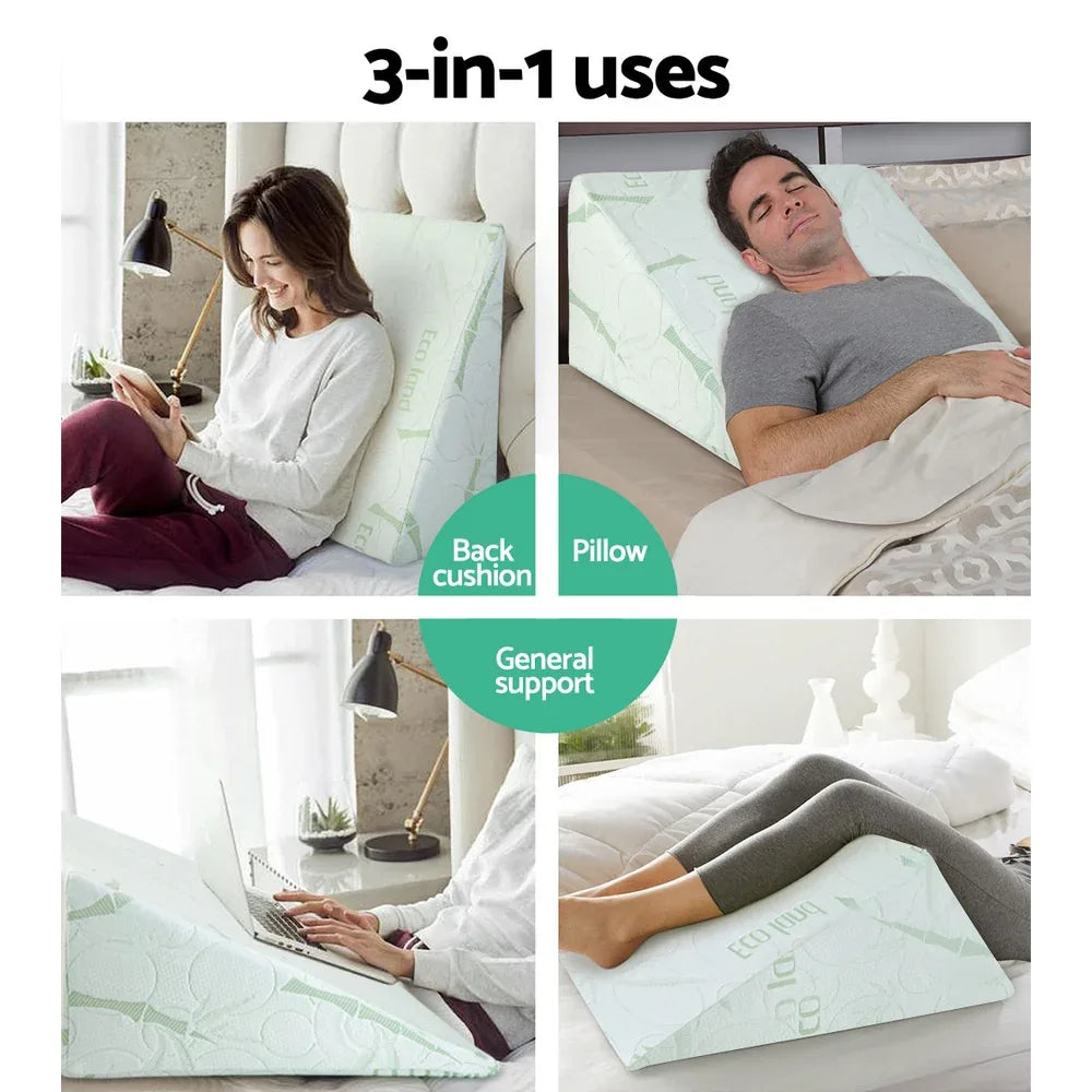 Giselle Bedding Wedge Pillow Bamboo Cover - Mekamart Australia
