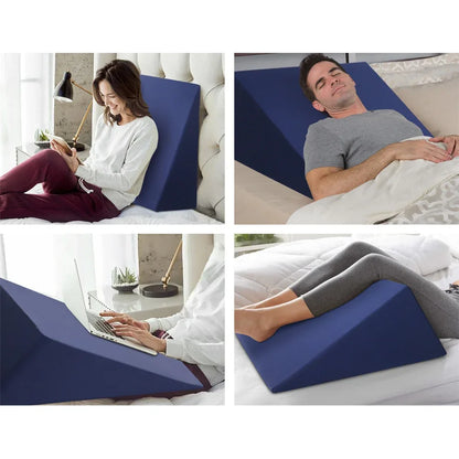 Giselle Bedding Wedge Pillow White & Blue - Mekamart Australia