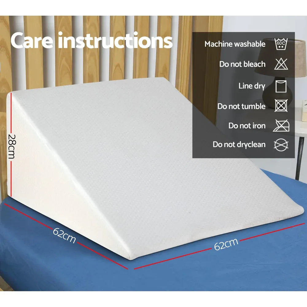 Giselle Bedding Wedge Pillow White Twin Pack - Mekamart Australia