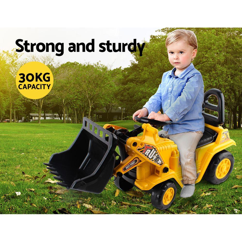 Keezi Ride On Car Toys Kids Excavator Bulldozer Sandpit Digger Car Pretend Play - Mekamart Australia