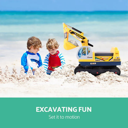 Keezi Ride On Car Toys Kids Excavator Digger Sandpit Bulldozer Car Pretend Play - Mekamart Australia