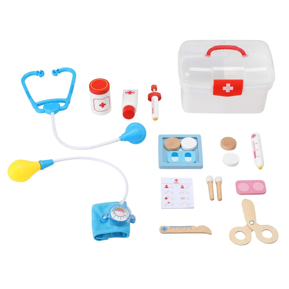 Keezi Kids Doctor Nurse Medical Case Pretend Play Set Stethoscope Medicine Toys - Mekamart Australia