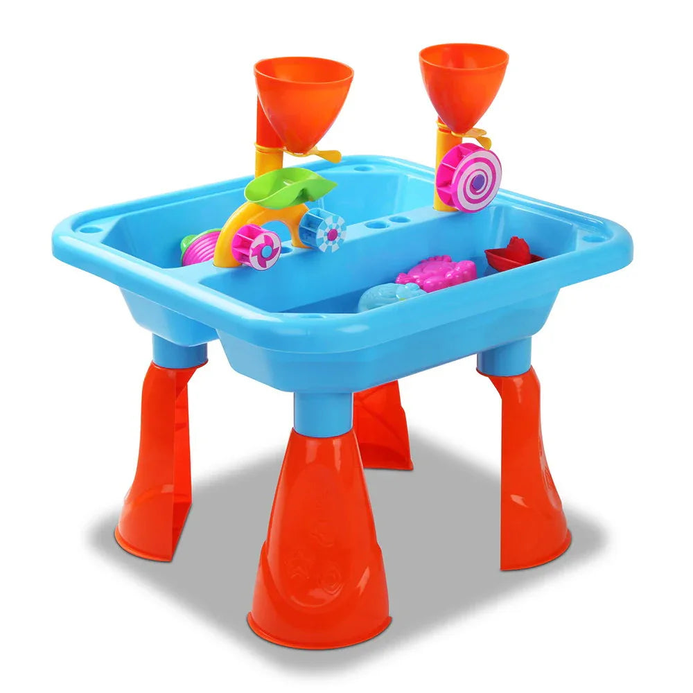 Keezi Kids Sandpit Pretend Play Sets Beach Toys Outdoor Sand Water Table Set - Mekamart Australia