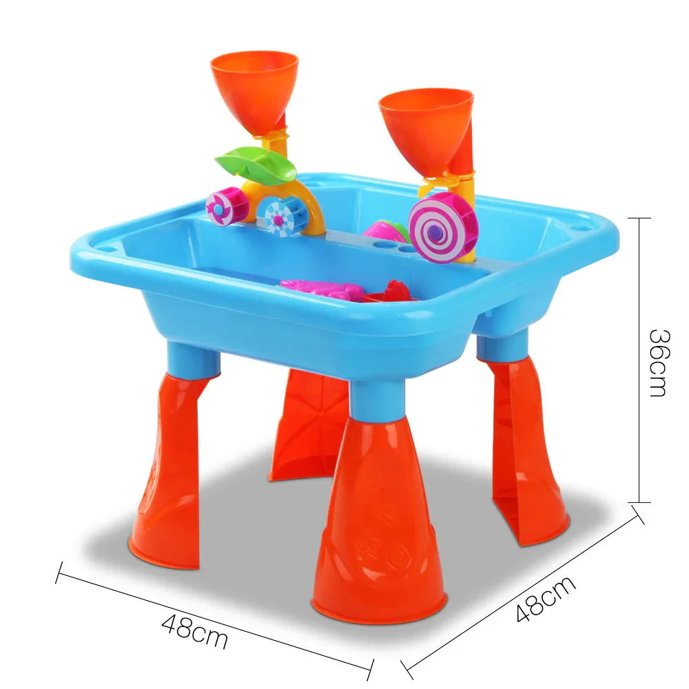 Keezi Kids Sandpit Pretend Play Sets Beach Toys Outdoor Sand Water Table Set - Mekamart Australia