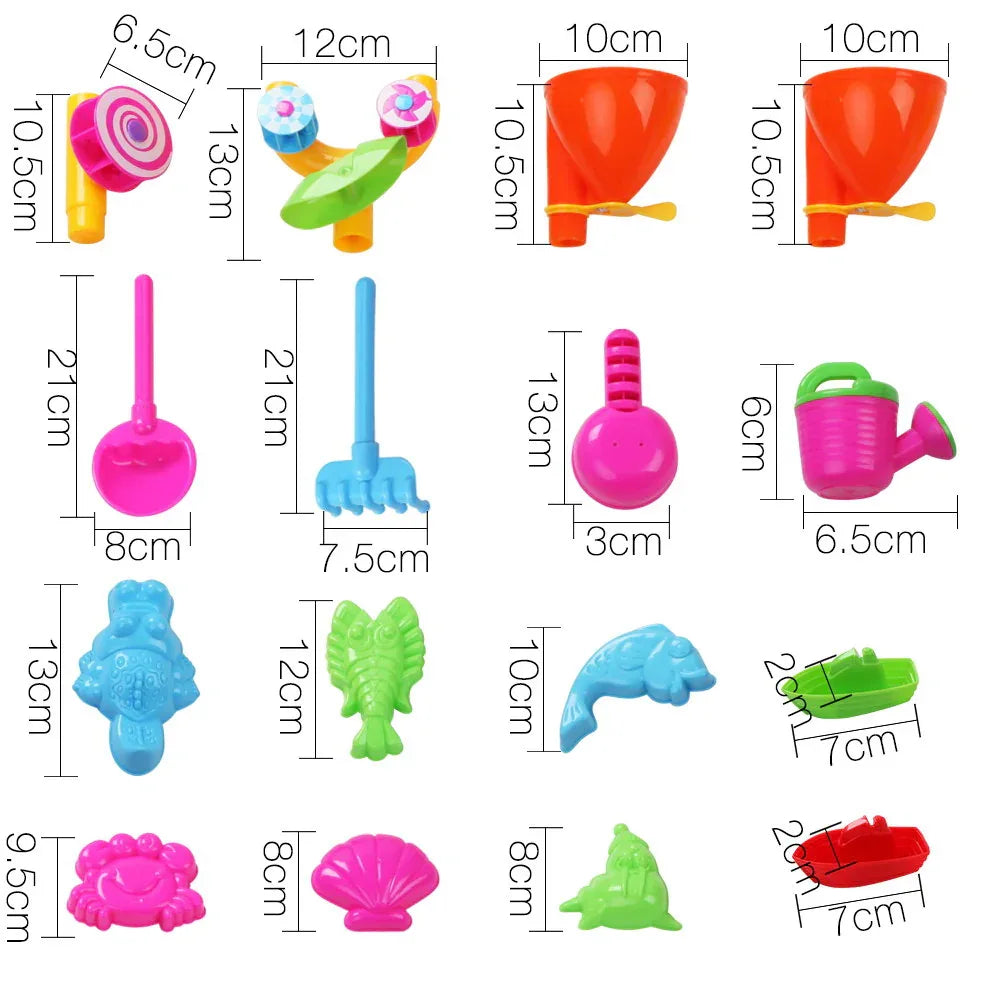 Keezi Kids Sandpit Pretend Play Sets Beach Toys Outdoor Sand Water Table Set - Mekamart Australia