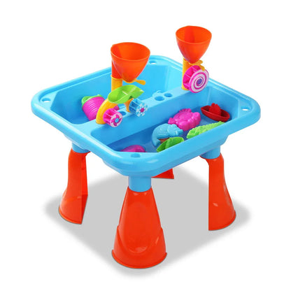 Keezi Kids Sandpit Pretend Play Sets Beach Toys Outdoor Sand Water Table Set - Mekamart Australia