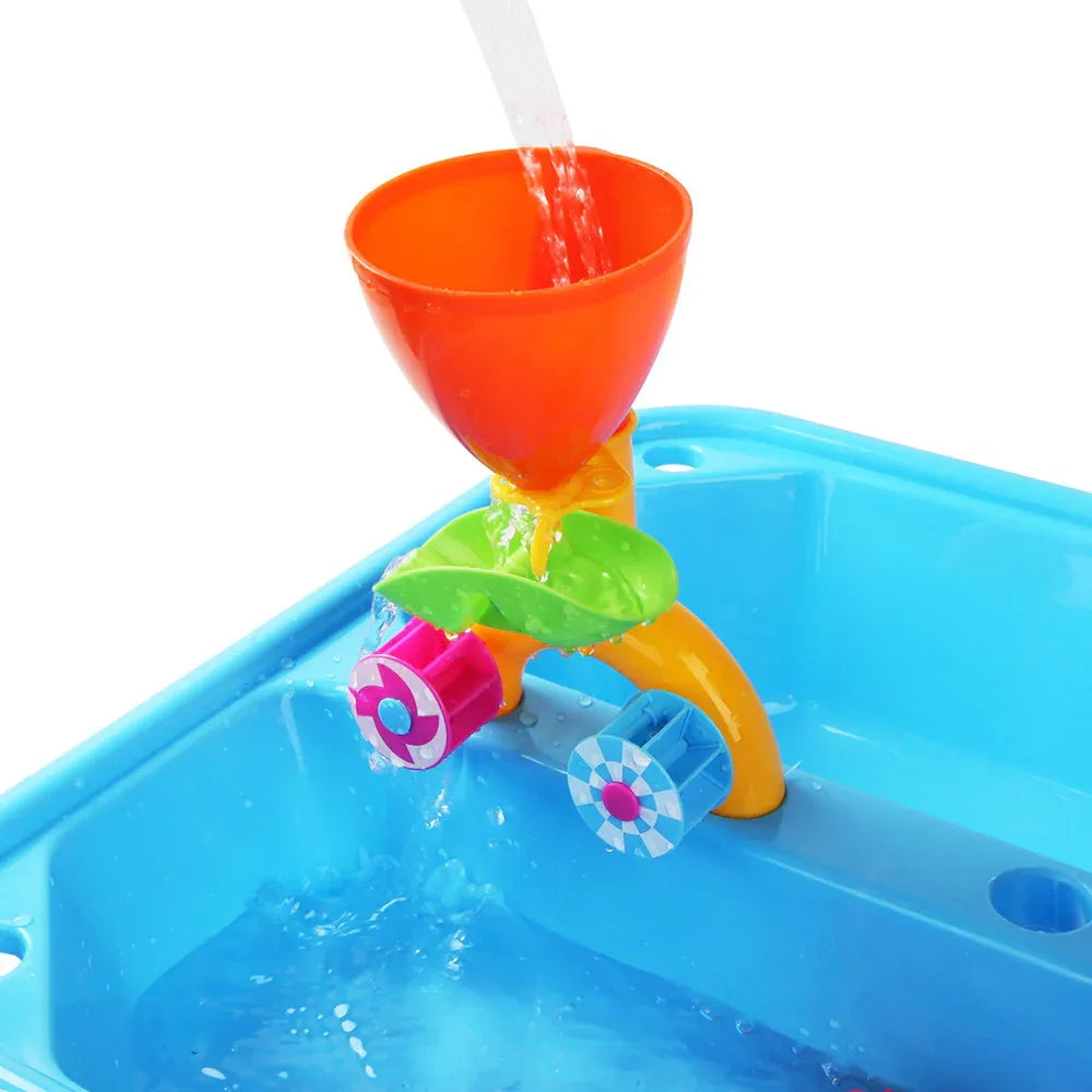 Keezi Kids Sandpit Pretend Play Sets Beach Toys Outdoor Sand Water Table Set - Mekamart Australia