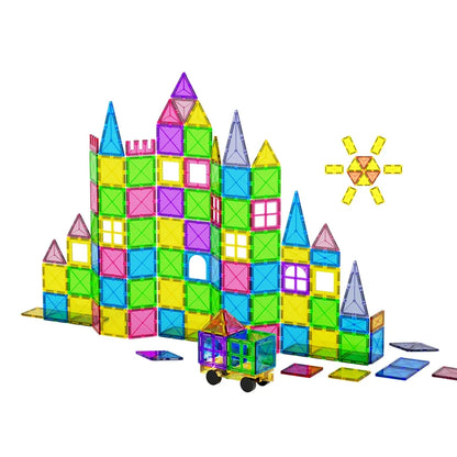 Keezi 100pcs Kids Magnetic Tiles Blocks Building Educational Toys Children Gift - Mekamart Australia
