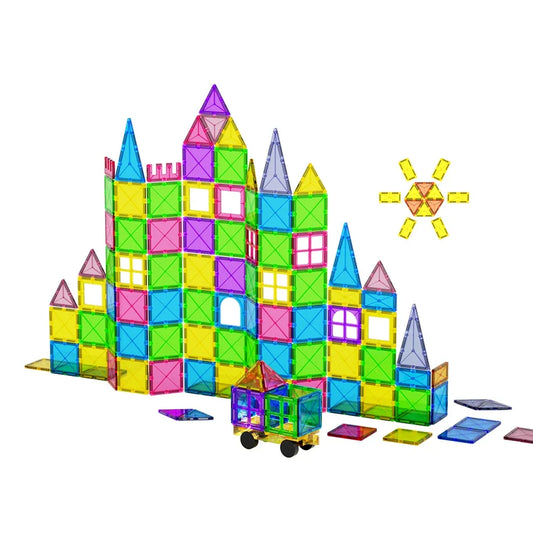 Keezi 120pcs Kids Magnetic Tiles Blocks Building Educational Toys Children Gift - Mekamart Australia