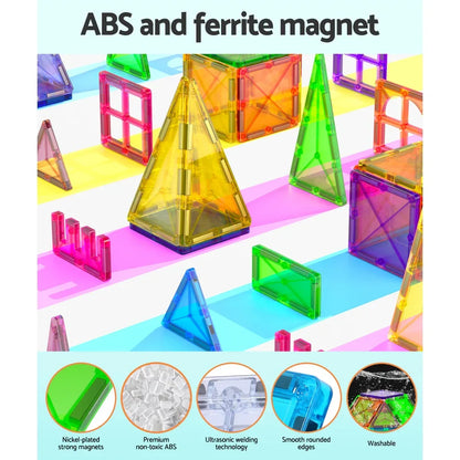 Keezi 120pcs Kids Magnetic Tiles Blocks Building Educational Toys Children Gift - Mekamart Australia