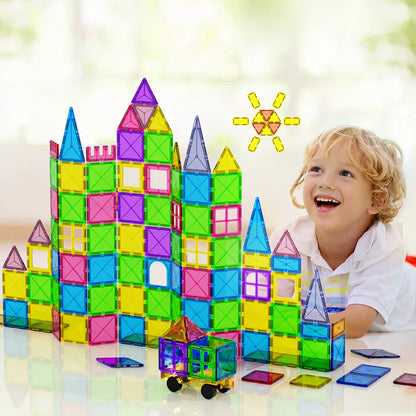 Keezi 120pcs Kids Magnetic Tiles Blocks Building Educational Toys Children Gift - Mekamart Australia