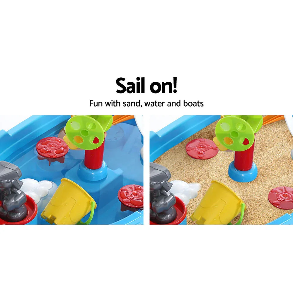 Keezi Kids Sandpit Pretend Play Set Outdoor Toys Water Table Activity Play Set - Mekamart Australia