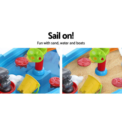 Keezi Kids Sandpit Pretend Play Set Outdoor Toys Water Table Activity Play Set - Mekamart Australia
