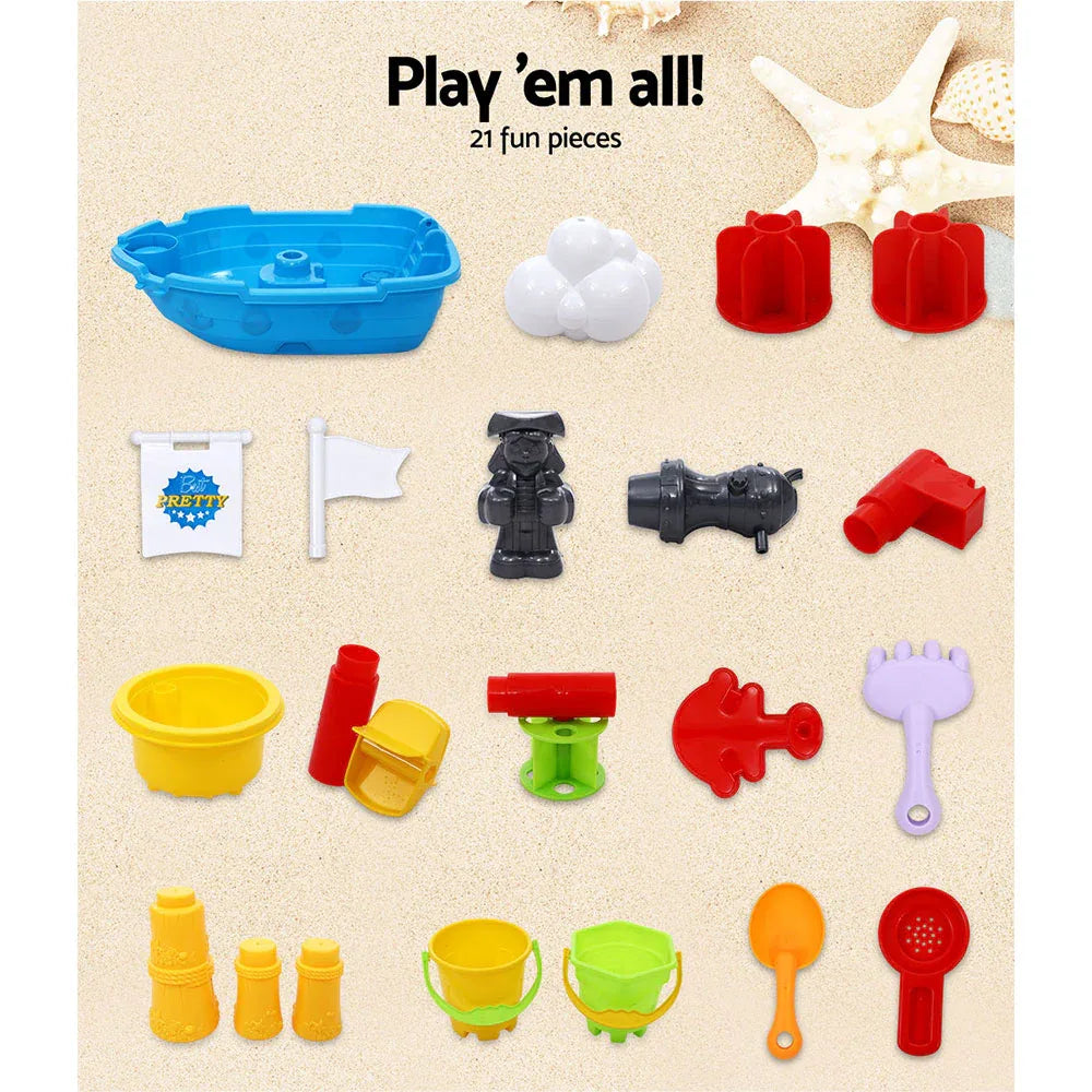 Keezi Kids Sandpit Pretend Play Set Outdoor Toys Water Table Activity Play Set - Mekamart Australia