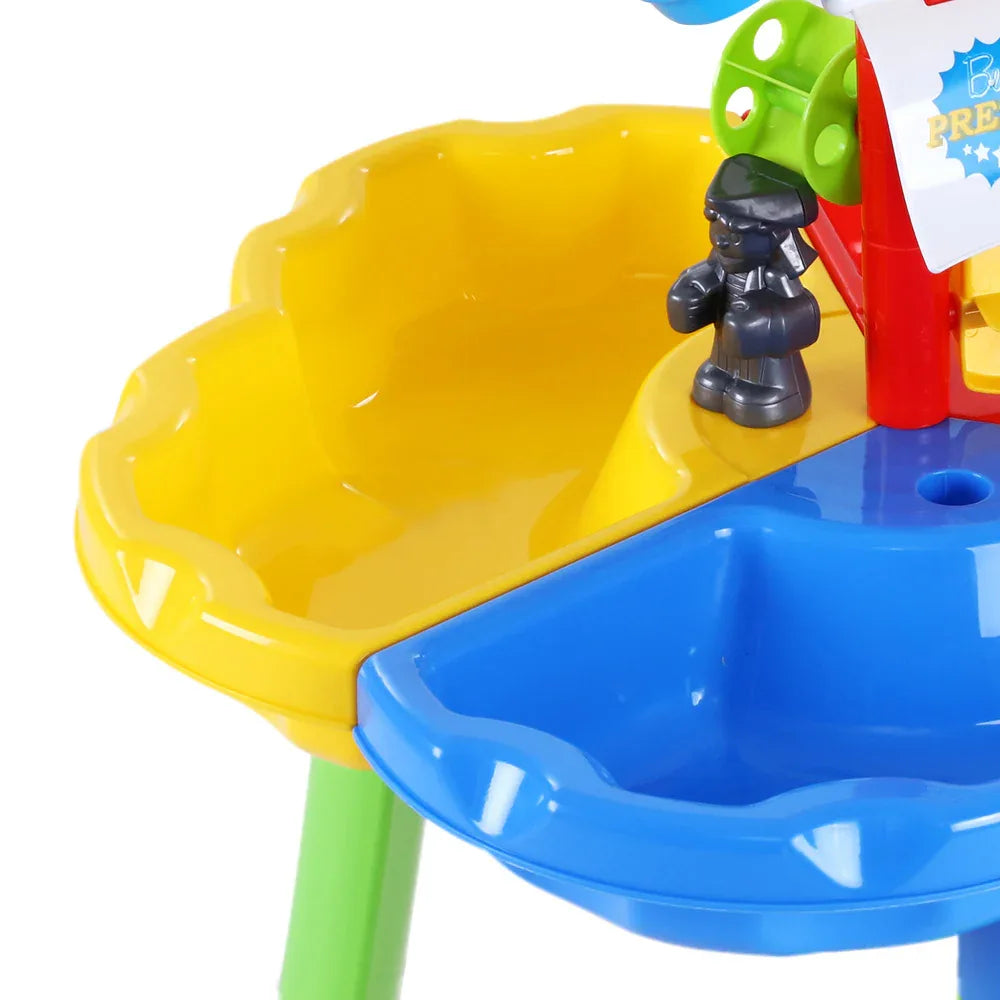 Keezi Kids Sandpit Pretend Play Set Outdoor Sand Water Table Beach Toy - Mekamart Australia