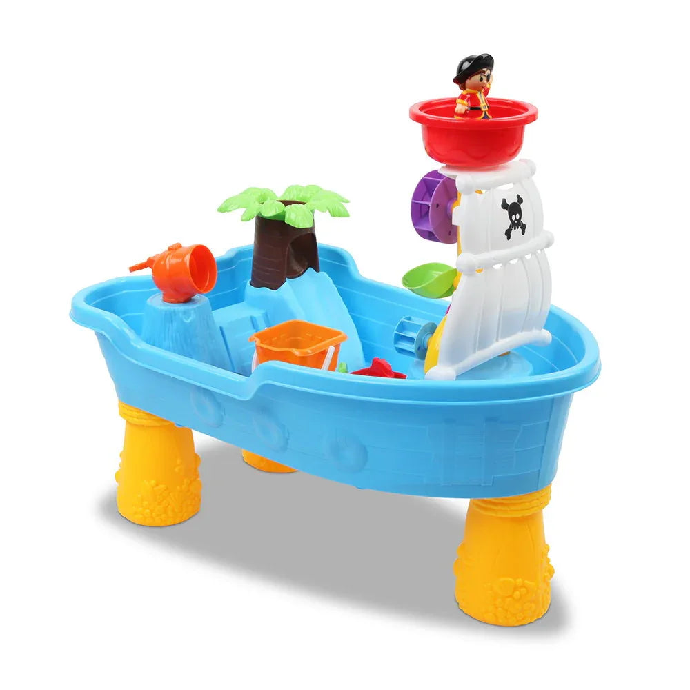 Keezi Kids Sandpit Pretend Play Set Sand Water Table Outdoor Beach Toy Children - Mekamart Australia