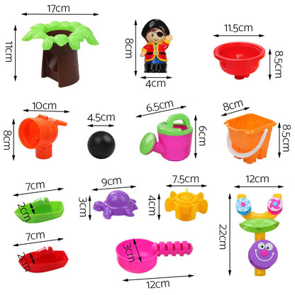 Keezi Kids Sandpit Pretend Play Set Sand Water Table Outdoor Beach Toy Children - Mekamart Australia