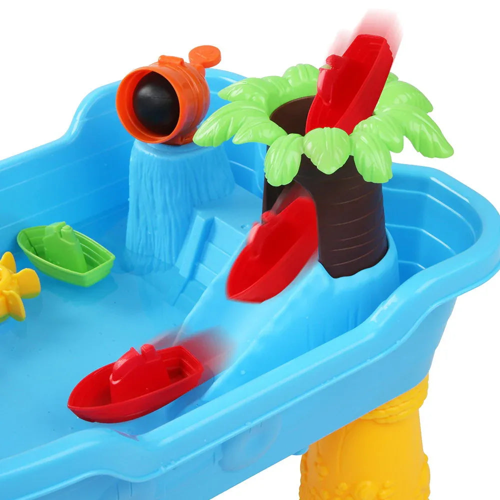 Keezi Kids Sandpit Pretend Play Set Sand Water Table Outdoor Beach Toy Children - Mekamart Australia