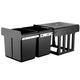 Cefito Pull Out Bin Kitchen Double Basket 2X15L Black - Mekamart Australia