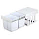 Cefito Pull Out Bin Kitchen Double Basket 2X15L White - Mekamart Australia