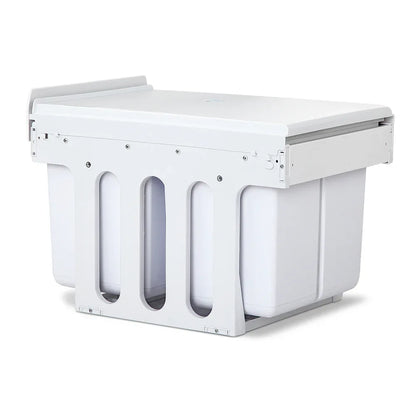 Cefito Pull Out Bin Kitchen Double Basket 2X15L White - Mekamart Australia