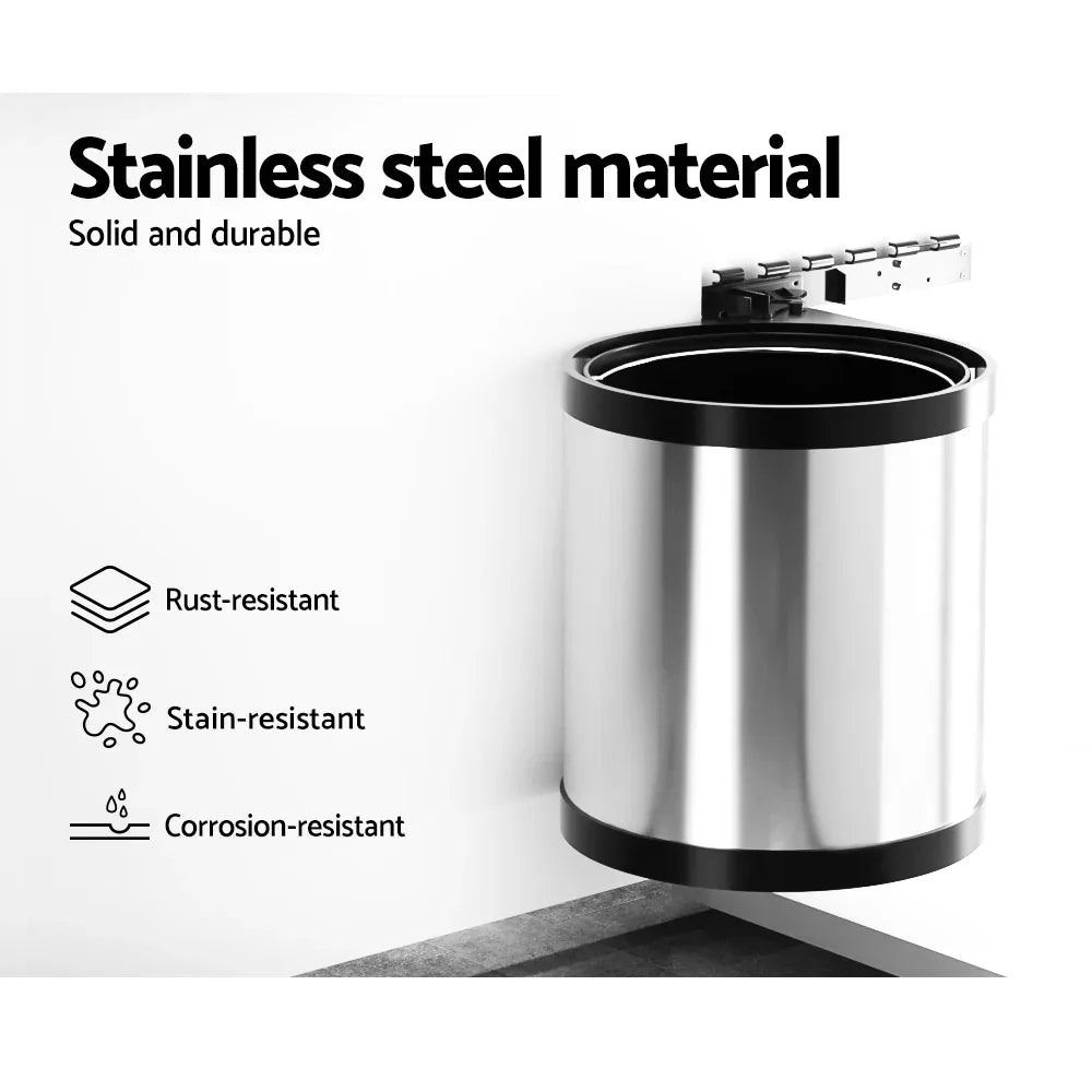 Cefito Pull Out Bin Swing Out Bins 12L - Mekamart Australia