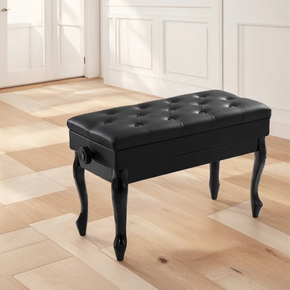 Alpha Piano Bench Stool Adjustable Height Keyboard Seat - Mekamart Australia