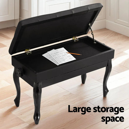 Alpha Piano Bench Stool Adjustable Height Keyboard Seat - Mekamart Australia