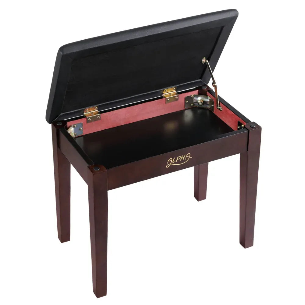 Alpha Piano Bench Stool with Storage Wooden PU Leather - Mekamart Australia