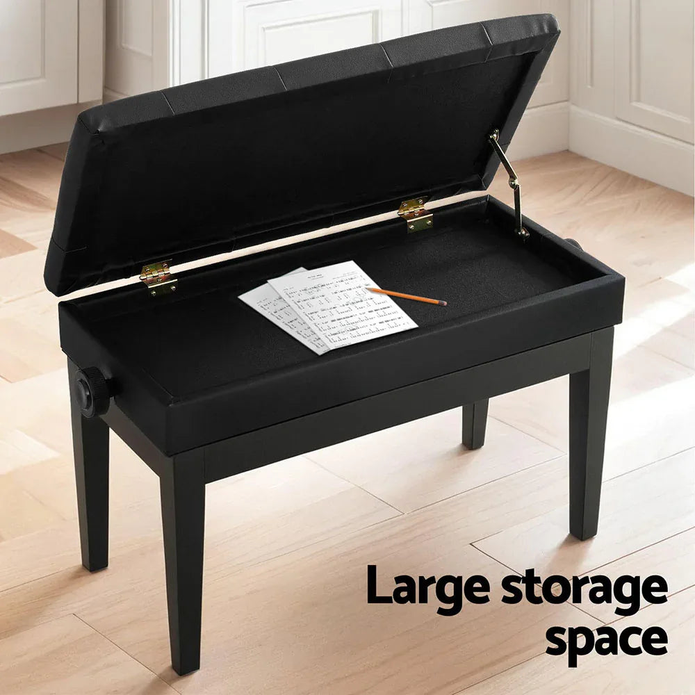 Alpha Piano Bench Stool Adjustable Height Keyboard Seat - Mekamart Australia